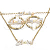 Collar, Pulsera y Dije 06.63.0247.1 Oro Laminado, Pulido, Tres Tonos