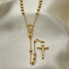 Rosario Fino 09.213.0016.24 Oro Laminado, Diseño de Guadalupe y Crucifijo, Pulido, Tono Dorado