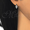 Arete Dormilona 02.285.0080 Plata Rodinada, con Zirconia Cubica Blanca, Pulido, Rodinado