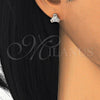 Arete Dormilona 02.285.0085 Plata Rodinada, con Zirconia Cubica Blanca, Pulido, Tono Rosado