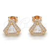 Arete Dormilona 02.285.0085 Plata Rodinada, con Zirconia Cubica Blanca, Pulido, Tono Rosado