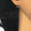 Arete Dormilona 02.285.0089 Plata Rodinada, Diseño de Estrella, con Zirconia Cubica Blanca, Pulido, Tono Rosado