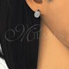 Arete Dormilona 02.285.0093 Plata Rodinada, con Zirconia Cubica Blanca, Pulido, Rodinado