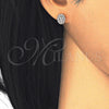 Arete Dormilona 02.285.0099 Plata Rodinada, con Zirconia Cubica Blanca, Pulido, Tono Rosado