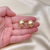 Arete Gancho Frances 02.163.0075 Oro Laminado, Pulido, Tono Dorado