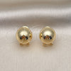 Arete Gancho Frances 02.163.0075 Oro Laminado, Pulido, Tono Dorado