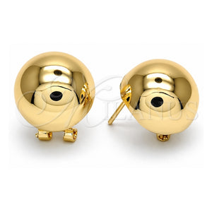 Arete Gancho Frances 02.163.0075 Oro Laminado, Pulido, Tono Dorado