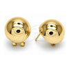 Arete Gancho Frances 02.163.0075 Oro Laminado, Pulido, Tono Dorado