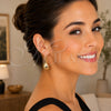 Arete Gancho Frances 02.163.0077 Oro Laminado, Diseño de Gota, Pulido, Tono Dorado