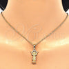 Dije Religioso 05.100.0001 Oro Laminado, Diseño de Divino Niño , con Blanca Micro Pave, Pulido, Tono Dorado