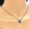 Collares con Dije 04.336.0068.16 Plata Rodinada, con Micro Pave Multicolor, Pulido, Rodinado (Grosor 02 MM, 16 Pulgadas de Largo)