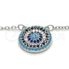 Collares con Dije 04.336.0068.16 Plata Rodinada, con Micro Pave Multicolor, Pulido, Rodinado (Grosor 02 MM, 16 Pulgadas de Largo)