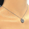 Collares con Dije 04.336.0071.16 Plata Rodinada, con Micro Pave Multicolor, Pulido, Rodinado (Grosor 01 MM, 16 Pulgadas de Largo)