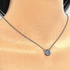 Collares con Dije 04.336.0073.16 Plata Rodinada, con Micro Pave Multicolor, Pulido, Rodinado (Grosor 02 MM, 16 Pulgadas de Largo)