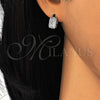 Argolla Huggie 02.186.0120.1.15 Plata Rodinada, con Micro Pave Blanca, Pulido, Rodinado