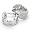 Argolla Huggie 02.186.0120.1.15 Plata Rodinada, con Micro Pave Blanca, Pulido, Rodinado