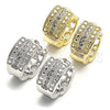 Argolla Huggie 02.186.0120.1.15 Plata Rodinada, con Micro Pave Blanca, Pulido, Rodinado