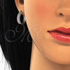 Argolla Huggie 02.186.0122.1.20 Plata Rodinada, con Micro Pave Blanca, Pulido, Rodinado