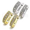 Argolla Huggie 02.186.0141.10 Plata Rodinada, con Zirconia Cubica Blanca, Pulido, Tono Dorado