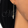 Arete Violador 02.186.0171 Plata Rodinada, con Zirconia Cubica Blanca, Pulido, Tono Dorado
