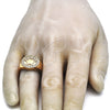 Anillo de Hombre 01.283.0005.11 Oro Laminado, Diseño de Corona, con Blanca Zirconia Cubica, Pulido, Tono Dorado (Size 11)