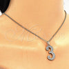 Dije Elegante 05.185.0023 Oro Laminado, con Blanca Zirconia Cubica, Pulido, Tono Dorado