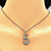 Dije Elegante 05.185.0025 Oro Laminado, con Blanca Zirconia Cubica, Pulido, Tono Dorado