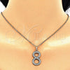 Dije Elegante 05.185.0028 Oro Laminado, con Blanca Zirconia Cubica, Pulido, Tono Dorado