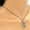 Dije Elegante 05.185.0028 Oro Laminado, con Blanca Zirconia Cubica, Pulido, Tono Dorado