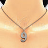Dije Elegante 05.185.0029 Oro Laminado, con Blanca Zirconia Cubica, Pulido, Tono Dorado