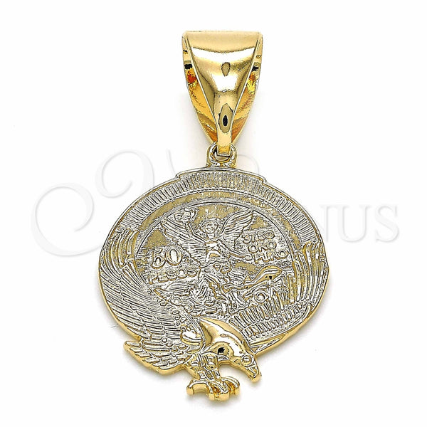 Dije Religioso 05.09.0073 Oro Laminado, Diseño de Angel, Pulido, Tono Dorado