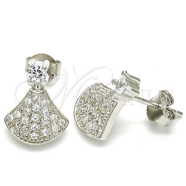 Arete Dormilona 02.336.0094 Plata Rodinada, con Zirconia Cubica Blanca, Pulido, Rodinado