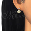 Arete Dormilona 02.336.0094.2 Plata Rodinada, con Zirconia Cubica Blanca, Pulido, Tono Dorado