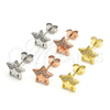 Arete Dormilona 02.336.0042.1 Plata Rodinada, Diseño de Estrella, con Micro Pave Blanca, Pulido, Tono Rosado