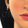 Arete Dormilona 02.336.0082.2 Plata Rodinada, Diseño de Delfín, con Zirconia Cubica Negro y Blanca, Pulido, Tono Dorado