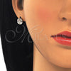 Arete Dormilona 02.336.0115.1 Plata Rodinada, con Zirconia Cubica Blanca, Pulido, Tono Rosado