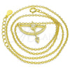 Collares con Dije 04.336.0059.2.16 Plata Rodinada, con Zirconia Cubica Blanca, Pulido, Tono Dorado (Grosor 02 MM, 16 Pulgadas de Largo)