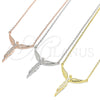 Collares con Dije 04.336.0009.2.16 Plata Rodinada, Diseño de Angel, con Micro Pave Blanca, Pulido, Tono Dorado (Grosor 01 MM, 16 Pulgadas de Largo)