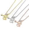 Collares con Dije 04.336.0028.1.16 Plata Rodinada, Diseño de Pajaro, con Zirconia Cubica Blanca, Pulido, Tono Rosado (Grosor 02 MM, 16 Pulgadas de Largo)