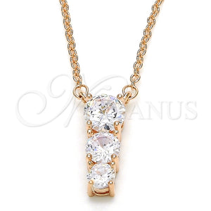 Collares con Dije 04.336.0058.1.16 Plata Rodinada, con Zirconia Cubica Blanca, Pulido, Tono Rosado (Grosor 02 MM, 16 Pulgadas de Largo)