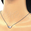 Collares con Dije 04.336.0080.16 Plata Rodinada, con Zirconia Cubica Blanca, Pulido, Rodinado (Grosor 02 MM, 16 Pulgadas de Largo)