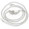 Collares con Dije 04.336.0080.16 Plata Rodinada, con Zirconia Cubica Blanca, Pulido, Rodinado (Grosor 02 MM, 16 Pulgadas de Largo)