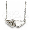 Collares con Dije 04.336.0080.16 Plata Rodinada, con Zirconia Cubica Blanca, Pulido, Rodinado (Grosor 02 MM, 16 Pulgadas de Largo)