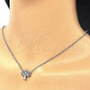 Collares con Dije 04.336.0083.16 Plata Rodinada, Diseño de Ãrbol, con Zirconia Cubica Blanca, Pulido, Rodinado (Grosor 01 MM, 16 Pulgadas de Largo)