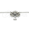 Collares con Dije 04.336.0083.16 Plata Rodinada, Diseño de Ãrbol, con Zirconia Cubica Blanca, Pulido, Rodinado (Grosor 01 MM, 16 Pulgadas de Largo)
