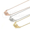 Collares con Dije 04.336.0086.1.16 Plata Rodinada, Diseño de Mariposa y Infinito, con Zirconia Cubica Blanca, Pulido, Tono Rosado (Grosor 02 MM, 16 Pulgadas de Largo)