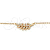 Collares con Dije 04.336.0088.1.16 Plata Rodinada, Diseño de Oja, con Zirconia Cubica Blanca, Pulido, Tono Rosado (Grosor 02 MM, 16 Pulgadas de Largo)