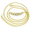 Collares con Dije 04.336.0089.2.16 Plata Rodinada, con Zirconia Cubica Blanca, Pulido, Tono Dorado (Grosor 02 MM, 16 Pulgadas de Largo)