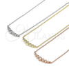 Collares con Dije 04.336.0089.2.16 Plata Rodinada, con Zirconia Cubica Blanca, Pulido, Tono Dorado (Grosor 02 MM, 16 Pulgadas de Largo)