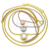 Collares con Dije 04.336.0095.16 Plata Rodinada, con Zirconia Cubica Blanca, Pulido, Tres Tonos (Grosor 02 MM, 16 Pulgadas de Largo)